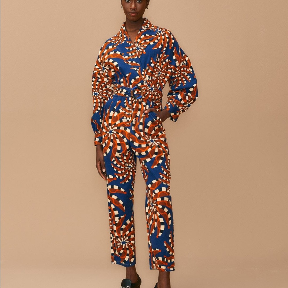 FARM RIO NWT- Blue Bananda Jumpsuit